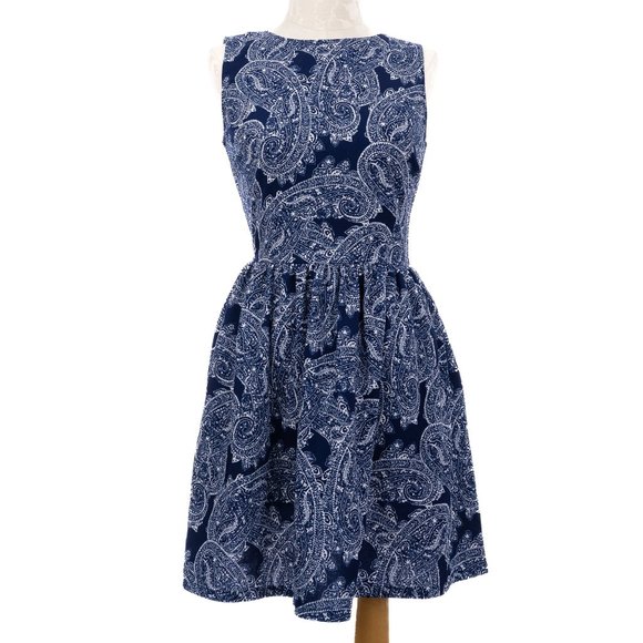 love...ady | Dresses | Loveady Blue Paisley Mini Dress | Poshmark